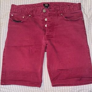 H&M Red Denim Shorts